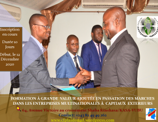 FORMATION A GRANDE VALEUR AJOUTÉE DE CADRES EN PASSATION DES MARCHES DANS LES ENTREPRISES MULTINATIONALES A CAPITAUX EXTÉRIEURS